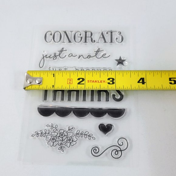 Stamps Clear Ms. Sparkle & Co. Congrats Thanks & Studio Calico Home Stamps Paper - Picture 11 of 11